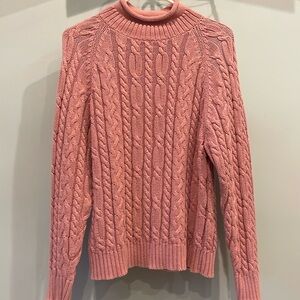 Dark pink perfect fall cable knit sweater vintage medium